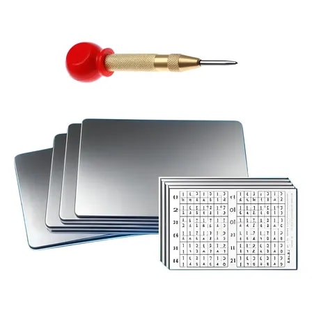Imagem do Cold Wallet 4x Carteira Metal Marcador Seed Phrase Bip39 Aco Inox 304