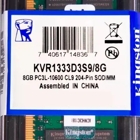 Imagem do Memoria Kingston Ddr3 8gb 1333 Mhz Notebook 1 35v C 01 Unid