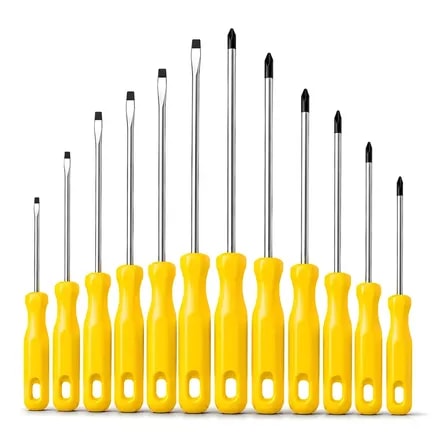 Imagem do Kit Jogo 12 Chaves Fenda Philips Imantado Profissional Crv
