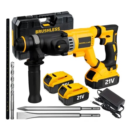 Imagem do Martelete Perfurador Rompedor 21v Professional Com Maleta Amarelo E Preto 21v 50 60hz