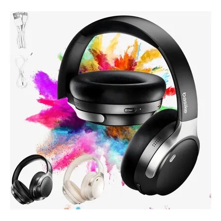 Imagem do Fone De Ouvido Bluetooth Sem Fio Com Anc Cancelamento Ruido Preto