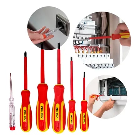 Imagem do Kit Chave De Fenda Isolada Com Testador De Tensao