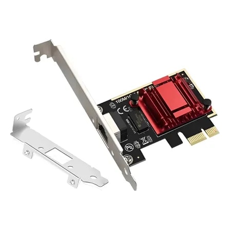 Imagem do Placa De Rede 2 5gbps Realtek Lan Rj45 Pcie X1