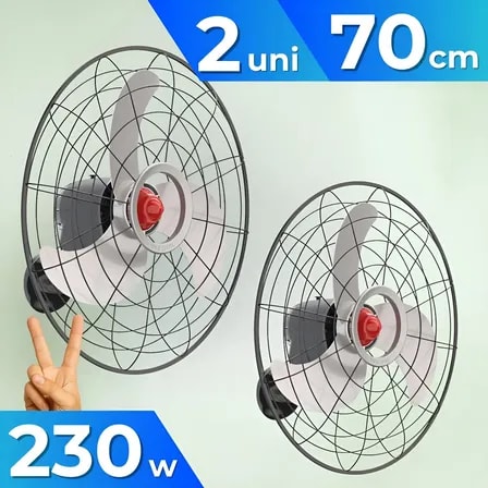 Imagem do Kit 2 Ventilador Parede Ventisol 70cm Bivolt 230w Industrial 1 778 M 50hz 60hz Preto 127 220v Cinza Plastico 3