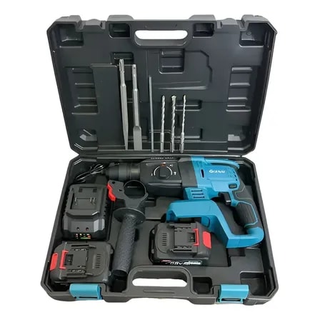 Imagem do Martelete Perfurador Rompedor 68v Com 2 Baterias Maleta Azul 127 220v 50 Hz 60 Hz