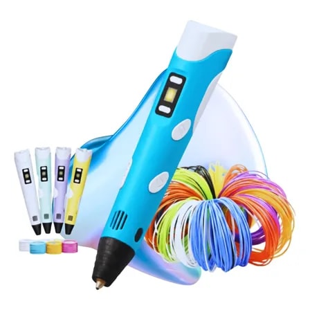 Imagem do Caneta 3d Impressora Profissional Com Refil Teste E Cabo Usb Azul Celeste 127 220v