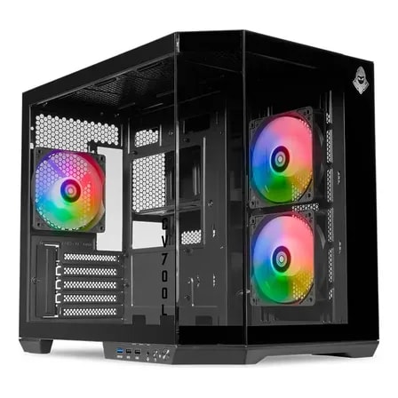 Imagem do Gabinete Gamer Mancer Cv700l Mid Tower Lateral Vidro 3 Fans
