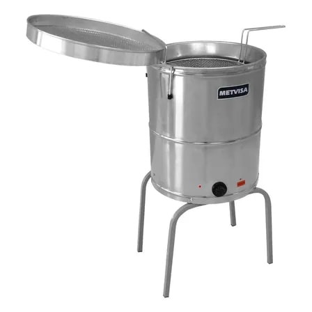 Imagem do Fritadeira Eletrica Industrial Metvisa Fie 20v38l Aco Inoxidavel 60 Hz Aco Inox 220v