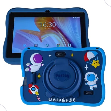 Imagem do Tablet Infantil Gostey 7 128gb 6gb Ram Android Azul Com Capa Protetora