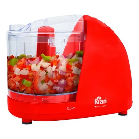 Imagem do Mini Processador 500ml Kian 120w Cor Vermelho 127v