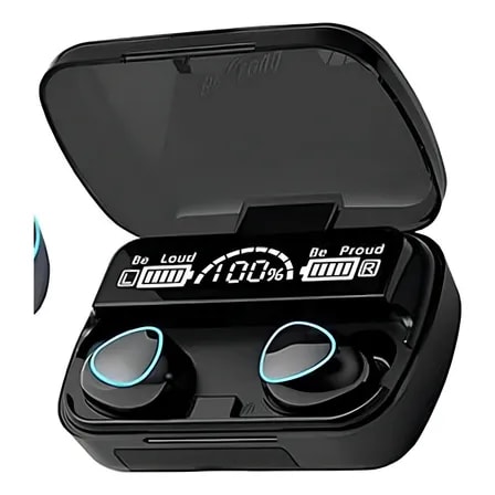 Imagem do Fone Bluetooth Sem Fio M10 V5 3 Preto Com Display Led