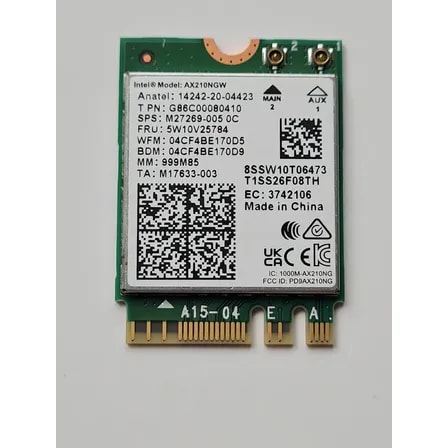 Imagem do Placa Wireless Wi Fi 6e Intel Ax210 Com Bluetooth 5 3