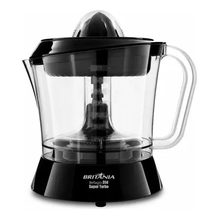 Imagem do Espremedor De Frutas Turbo 35w 1 5 L Preto Britania Laranja Preto 127v