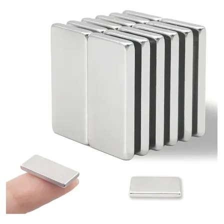 Imagem do Ima Neodimio Retangulo Super Forte 20x10x2mm N35 10 Unidades