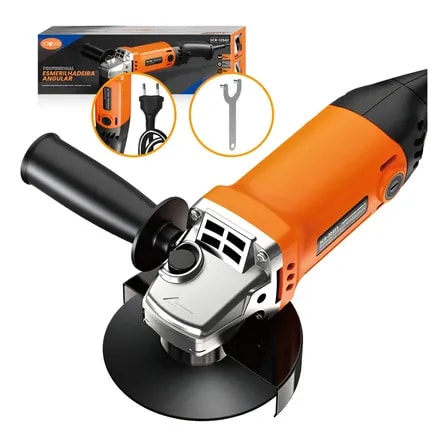 Imagem do Esmerilhadeira Lixadeira Angular Profissional 650w 11000rpm Cor Laranja Claro 127v