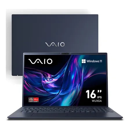 Imagem do Notebook Vaio Fe16 Amd Ryzen 5 5625u Windows 11 Home 12gb Ram 512gb Ssd Wi Fi 6 Tela 16 Ips Wuxga Antirreflexo Cinza Grafite Vjfe69f11x B1221h Permite Upgrade De Memoria Ram E Ssd