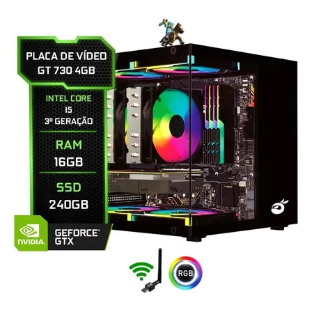 Imagem do Pc Gamer Setup Ninja Blade Intel Core I5 Ssd 240 Gb 16 Gb Geforce Gt 730 4gb
