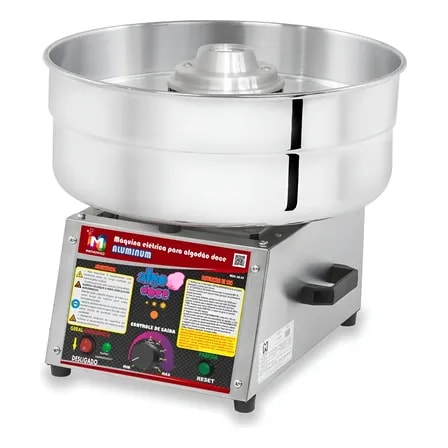 Imagem do Maquina P Algodao Doce Ad 43 C Frete Gratis E 12x S Juros 110v 220v Bivolt Aluminio Polido