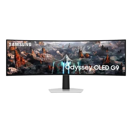 Imagem do Monitor Gamer Samsung Odyssey Oled G9 49 Ultrawide 240hz 0 03ms Freesync Premium Pro G Sync Prata