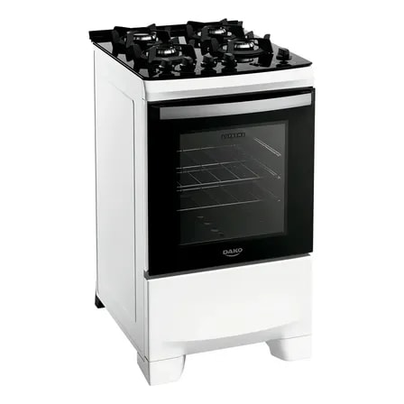 Imagem do Fogao Dako Supreme Glass 4 Bocas A Gas Branco 127 220v