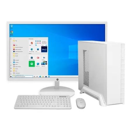 Imagem do Computador Pc Slim Branco I5 8gb Ram Ssd 240gb Tela 23 Plana 8 Gb