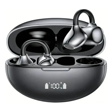 Imagem do Fone De Ouvido Sem Fio Jskj Freeclip C Bridge Design Tecnologia Open Ear Som Estereo Hi Fi Para Android Ios Samsung Xiaomi Motorola Lenovo Para Academia Treino Corrida Escritorio Preto