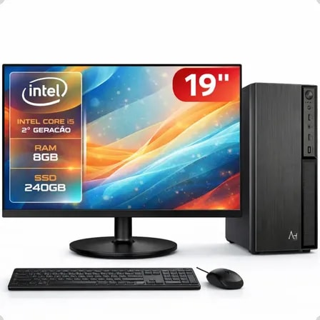 Imagem do Computador Completo I5 8gb Ssd 240gb Monitor Mouse Teclado 240 Gb 8 Gb Intel Hd Graphics