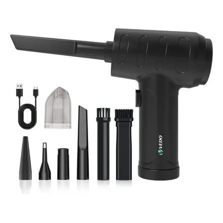 Imagem do Mini Soprador De Ar Portatil Usb Recarregavel Bivolt Vedo Preto