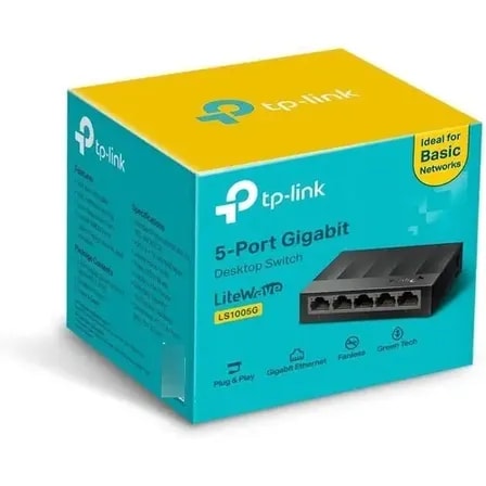 Imagem do Switch Hub 5 Portas Tp Link Ls1005g Gigabit 10 100 1000mbps