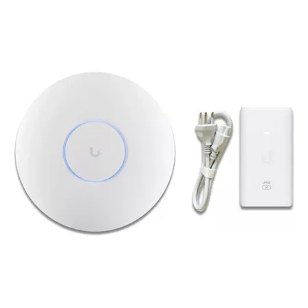 Imagem do Access Point Ubiquiti Unifi U6 Wi Fi 6 U6 Plus Com Fonte Injetor Poe 15w 802 3af Ubiquiti U Poe Af Br Incluso