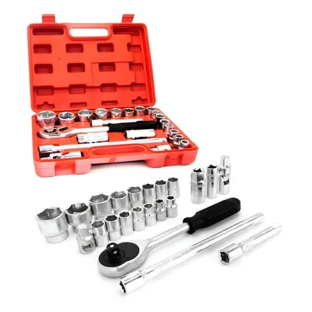 Imagem do Jogo De Soquete Sextavado 10 A 32mm 1 2pol 22pcs Bravus Force Cromada