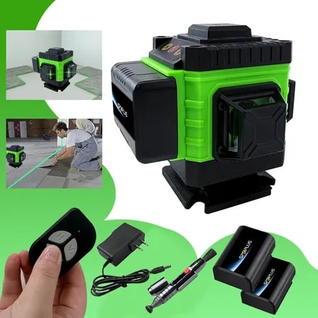 Imagem do Nivel A Laser Profissional Verde 4d 12 Linhas Recarregavel 12 Linhas Luz Verde