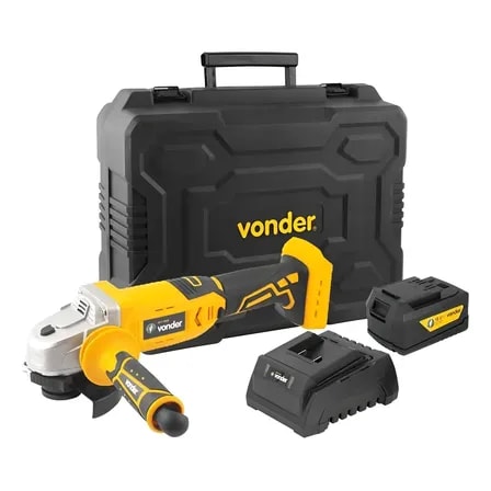 Imagem do Esmerilhadeira 4 1 2 Com Bat Carreg 18v 4ah Iev1808 Vonder Amarelo 50 Hz 60 Hz