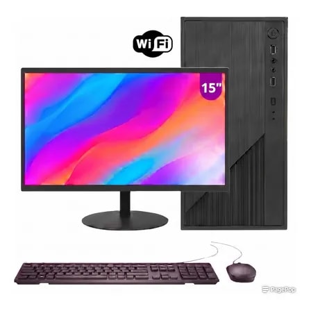 Imagem do Computador Completo Intel Core I3 8gb Ssd 120 Gb Monitor 15 120 Gb 8 Gb H61