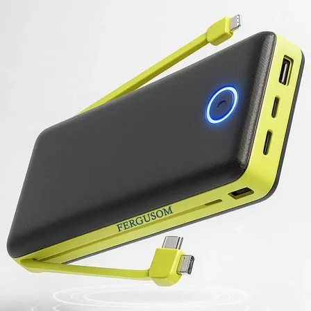 Imagem do Power Bank 10000mah Carregador Portatil Turbo Rapido Universal Celular Marca Fergusom Melhor Carregador Portatil Preto