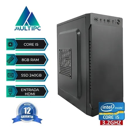 Imagem do Pc Computador Intel Core I5 8gb Ram 240gb Ssd Win10 Pro Multipc 8 Gb