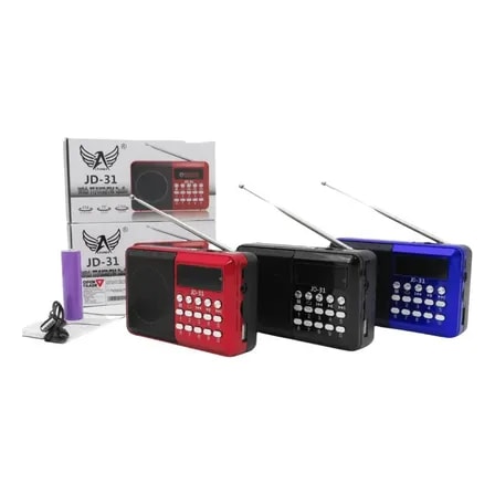 Imagem do Radio Fm Portatil Entrada Pendrive Bluetooth Recarregavel Cor Preto 127 220v