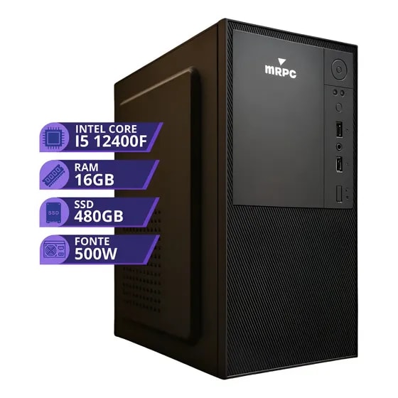 Imagem do Computador Cpu Intel I5 12400f 12a 16gb Ddr4 Ssd 480gb 500w