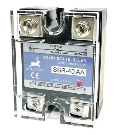 Imagem do Rele De Estado Solido 40a Ssr 40aa Entrada Ac Carga Ac
