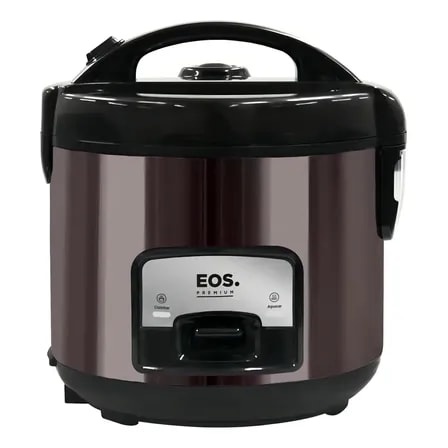 Imagem do Panela Eletrica De Arroz Eos Para 5 Xicaras Com Tampa De Vidro Marrom Escuro 127v