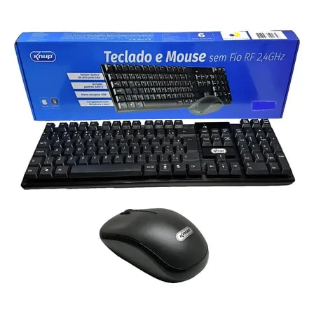 Imagem do Teclado E Mouse Sem Fio Compativel Windows Mac Xbox Ps5 Preto
