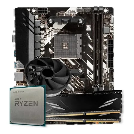 Imagem do Kit Upgrade Amd Ryzen 5 5600gt B450m 16gb 2666mhz Cor Preto