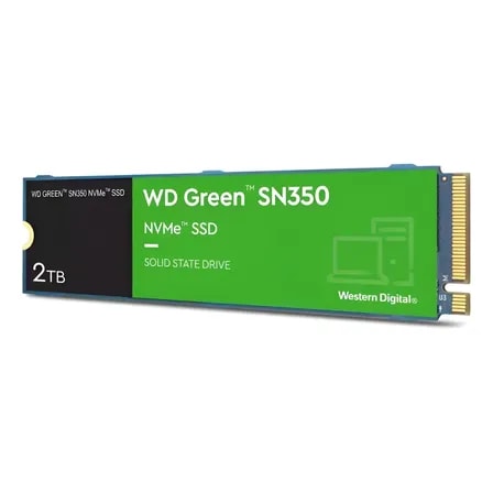 Imagem do Ssd Nvme Western Digital Wd Green Sn350 Wds200t3g0c 2tb Azul