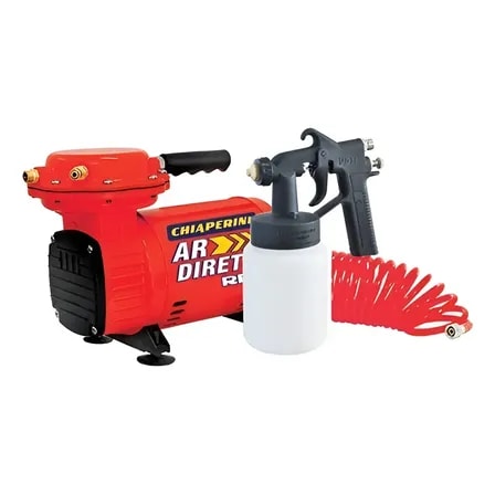 Imagem do Compressor Ar Direto Pintura Red 40psi 1 3hp Chiaperini Vermelho 110v 220v Bivolt