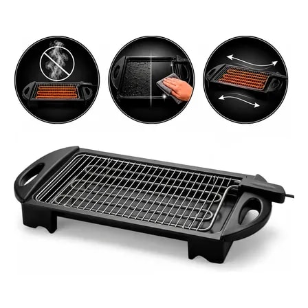 Imagem do Churrasqueira Eletrica Portatil Fischer Preto Ranch Grill Preto 220v