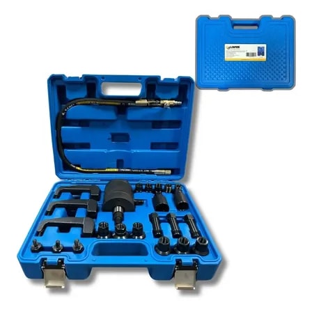 Imagem do Extrator Pneumatico Bicos Injetores Diesel Kit 25 Pcs Lisfer Azul