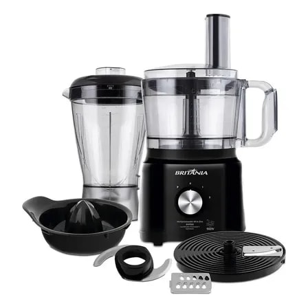 Imagem do Multiprocessador De Alimentos All In One Bmp900p Britania Cor Preto 127v