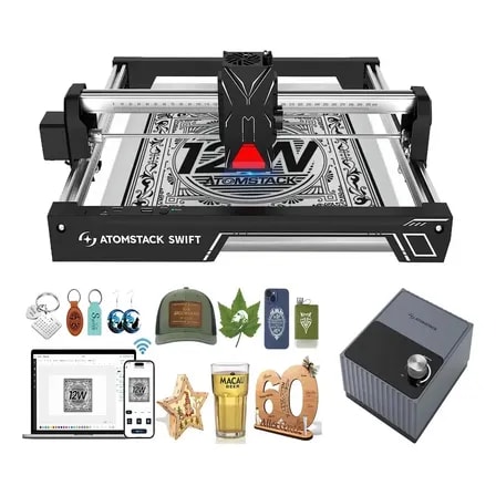 Imagem do Maquina De Gravacao Atomstack Swift 12w Bomba De Ar F40 110220 V