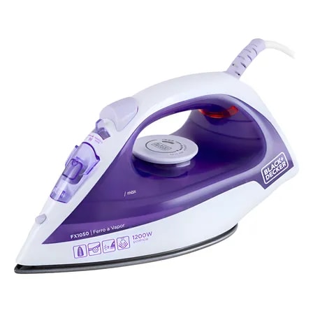 Imagem do Ferro De Passar Roupa Seco Ou Vapor Fx1050 127v Black Decker Lavanda