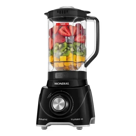 Imagem do Liquidificador Pratic Turbo Iii Mondial 550w L 93 Bg